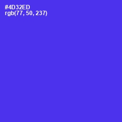 #4D32ED - Purple Heart Color Image