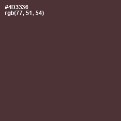 #4D3336 - Woody Brown Color Image