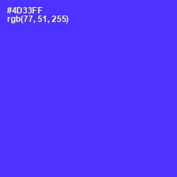 #4D33FF - Purple Heart Color Image