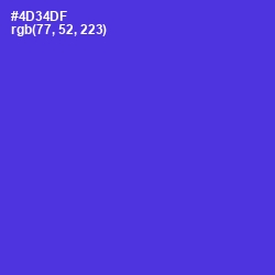 #4D34DF - Purple Heart Color Image