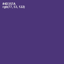 #4D357A - Honey Flower Color Image