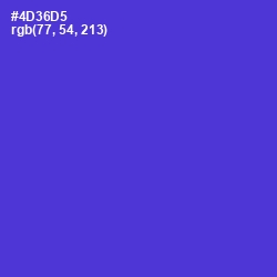 #4D36D5 - Purple Heart Color Image