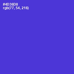 #4D36D8 - Purple Heart Color Image