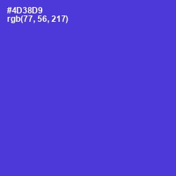 #4D38D9 - Purple Heart Color Image