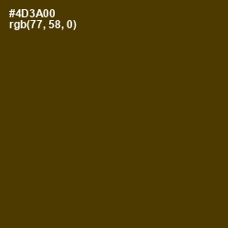 #4D3A00 - Deep Bronze Color Image