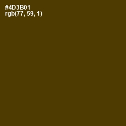 #4D3B01 - Deep Bronze Color Image