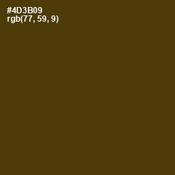 #4D3B09 - Deep Bronze Color Image