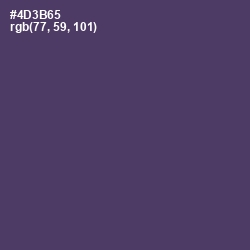 #4D3B65 - Voodoo Color Image