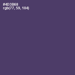 #4D3B68 - Voodoo Color Image