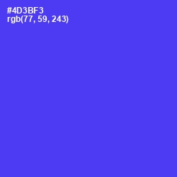 #4D3BF3 - Purple Heart Color Image