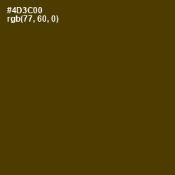 #4D3C00 - Deep Bronze Color Image