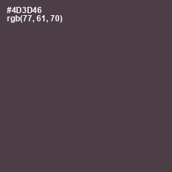 #4D3D46 - Matterhorn Color Image