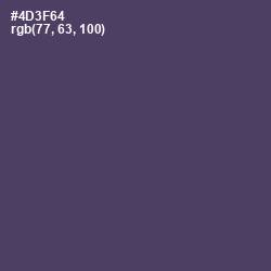 #4D3F64 - Voodoo Color Image