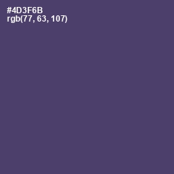 #4D3F6B - Voodoo Color Image