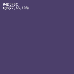 #4D3F6C - Voodoo Color Image