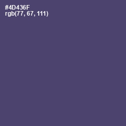 #4D436F - Mulled Wine Color Image