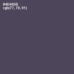 #4D465B - Trout Color Image