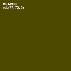 #4D4900 - Bronze Olive Color Image