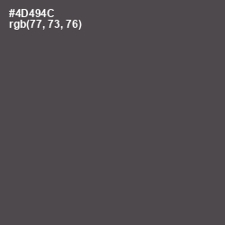 #4D494C - Gravel Color Image