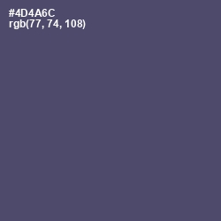 #4D4A6C - Mulled Wine Color Image