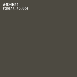 #4D4B41 - Tundora Color Image