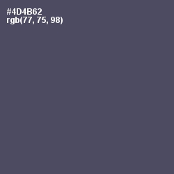 #4D4B62 - Mulled Wine Color Image