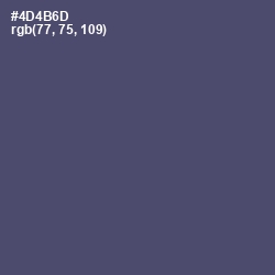 #4D4B6D - Mulled Wine Color Image