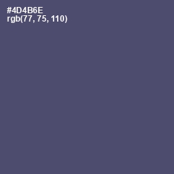 #4D4B6E - Mulled Wine Color Image