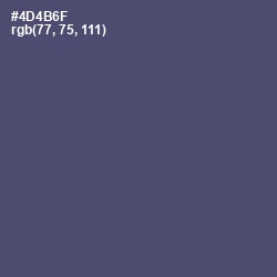 #4D4B6F - Mulled Wine Color Image