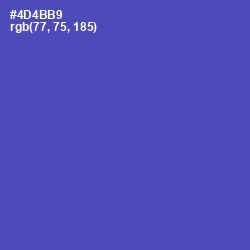 #4D4BB9 - Blue Violet Color Image