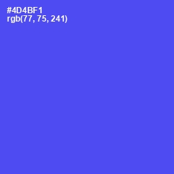 #4D4BF1 - Royal Blue Color Image