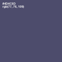 #4D4C6D - Mulled Wine Color Image