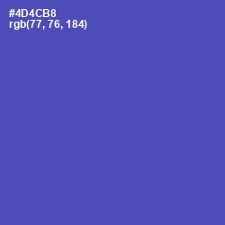 #4D4CB8 - Blue Violet Color Image