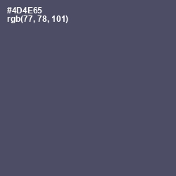#4D4E65 - Mulled Wine Color Image