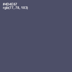 #4D4E67 - Mulled Wine Color Image