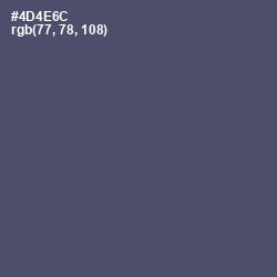 #4D4E6C - Mulled Wine Color Image