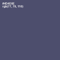 #4D4E6E - Mulled Wine Color Image