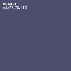 #4D4E6F - Mulled Wine Color Image