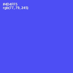 #4D4FF5 - Royal Blue Color Image