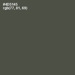#4D5145 - Gray Asparagus Color Image