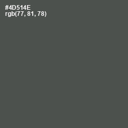 #4D514E - Gray Asparagus Color Image