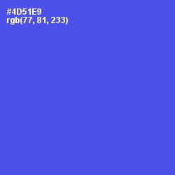 #4D51E9 - Royal Blue Color Image