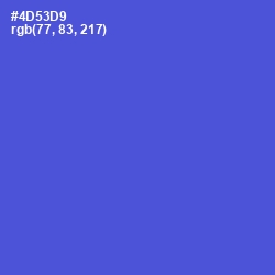 #4D53D9 - Royal Blue Color Image