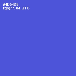 #4D54D9 - Royal Blue Color Image