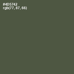 #4D5742 - Gray Asparagus Color Image