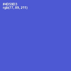 #4D59D3 - Indigo Color Image