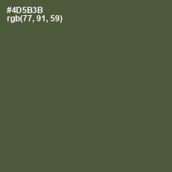 #4D5B3B - Verdigris Color Image