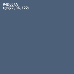 #4D607A - Blue Bayoux Color Image