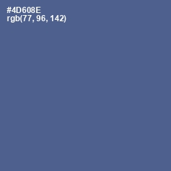 #4D608E - Kashmir Blue Color Image