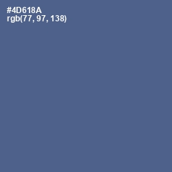 #4D618A - Bismark Color Image